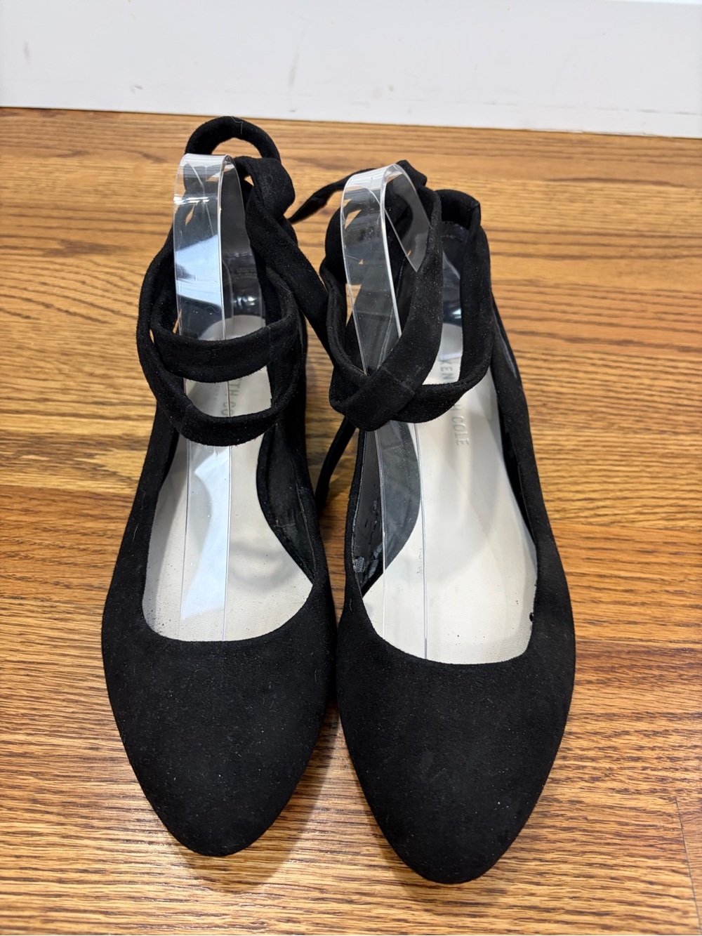 Kenneth Cole New York Wilhelmina Black Suede Ballet Flats (8) - Picture 8 of 12
